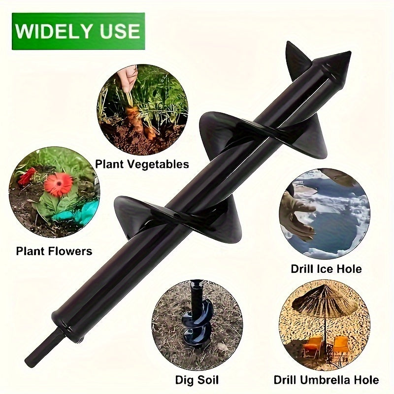 quick plant heavy duty auger drill bit metal garden tool