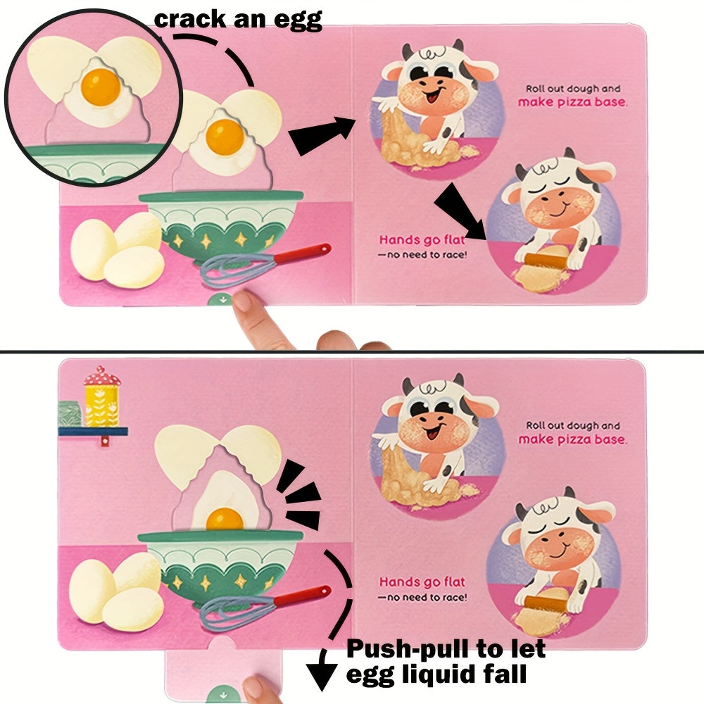 baby cows pizza party push pull books busy book preschool