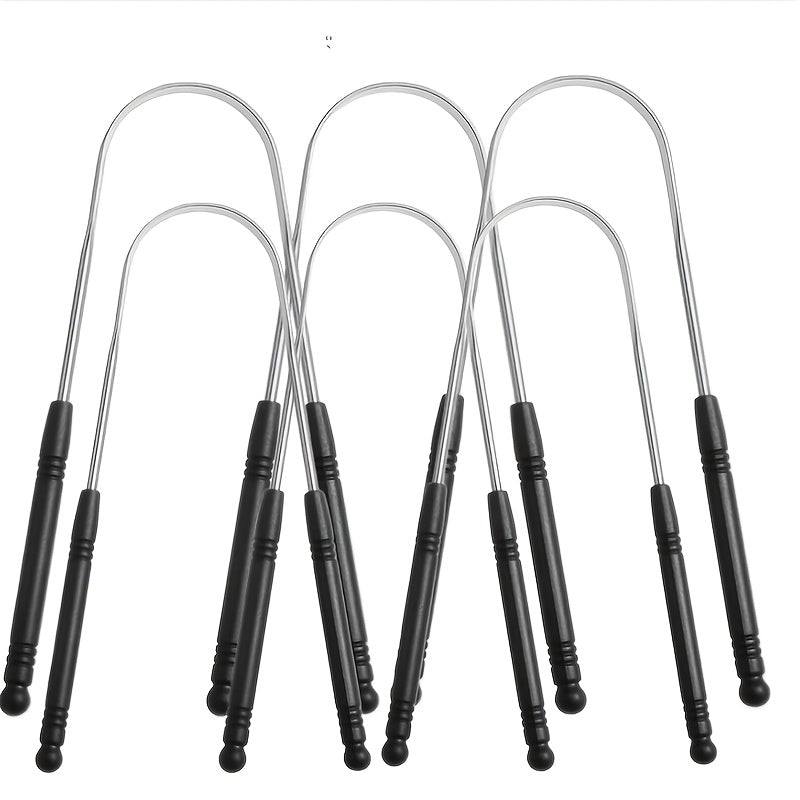 3 6 pack tongue scrapers stainless steel tongue cleaners