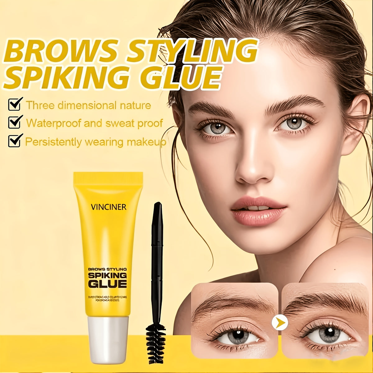 eyebrow styling gel brush 3d outline natural brow shape
