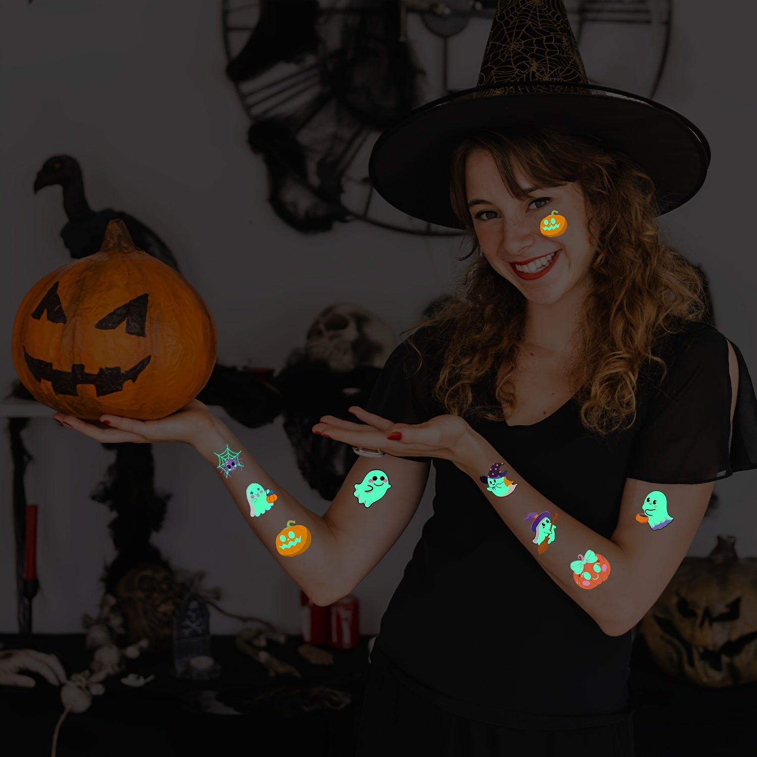216pcs pre cut halloween tattoos halloween party favors bulk