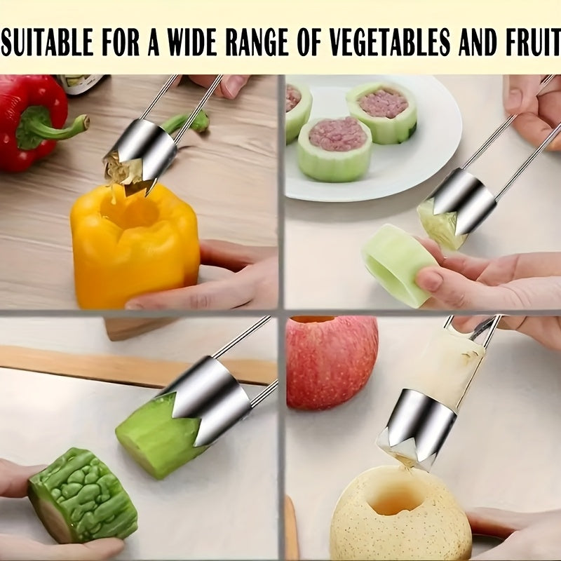 stainless steel fruit vegetable corer red sweet pepper seed