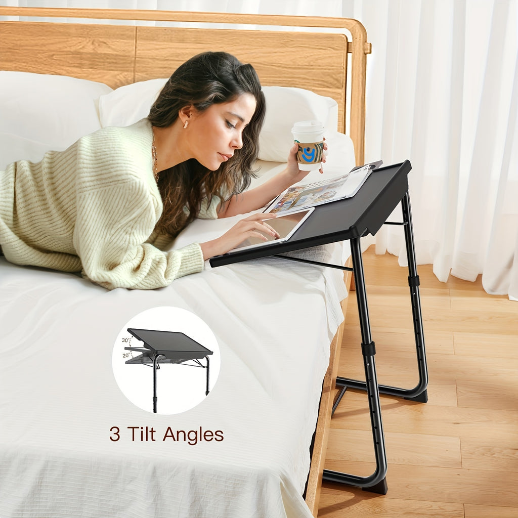 2pcs adjustable tv tray table bed sofa dining table eating