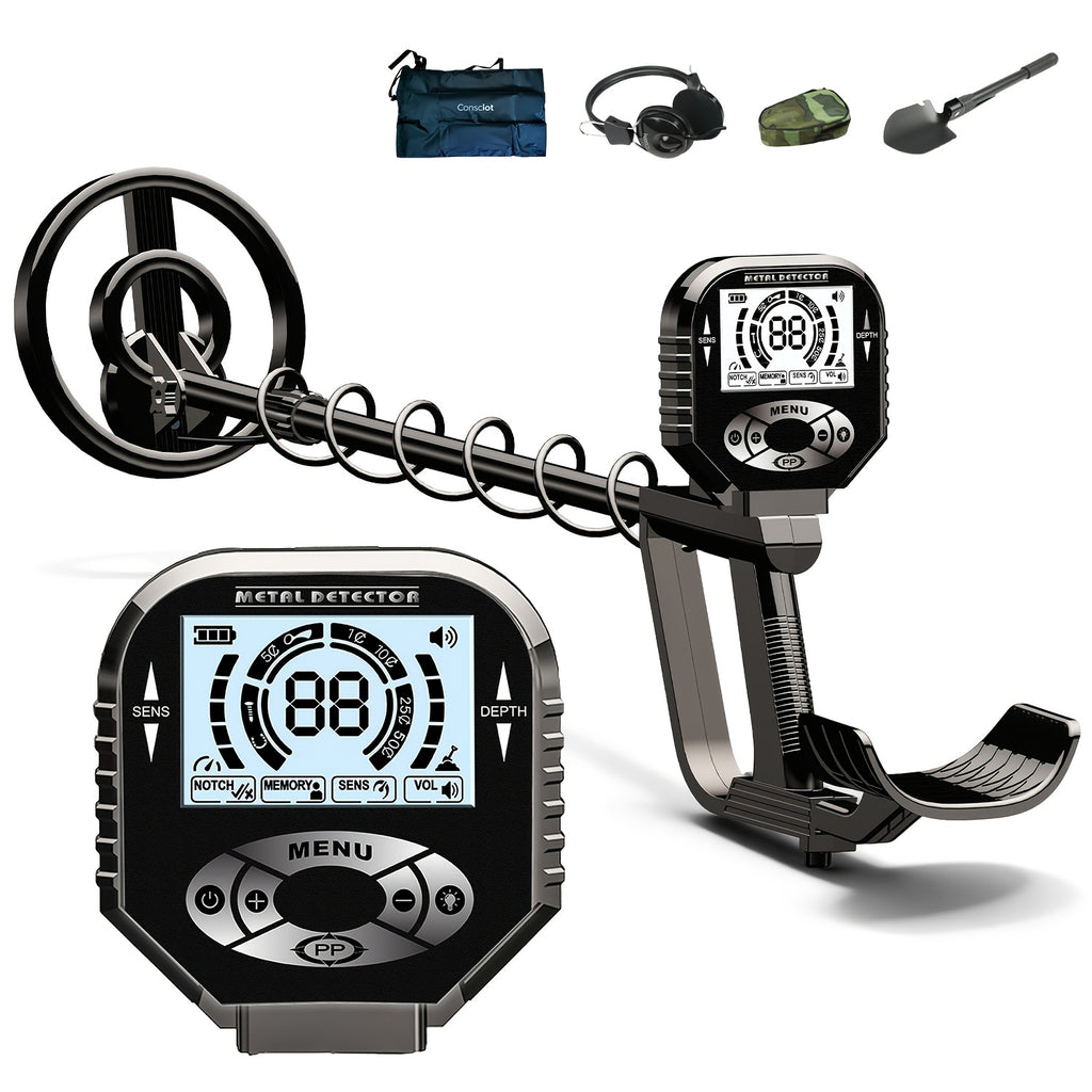 lcd metal detectors golden digger deep sensitive   coil