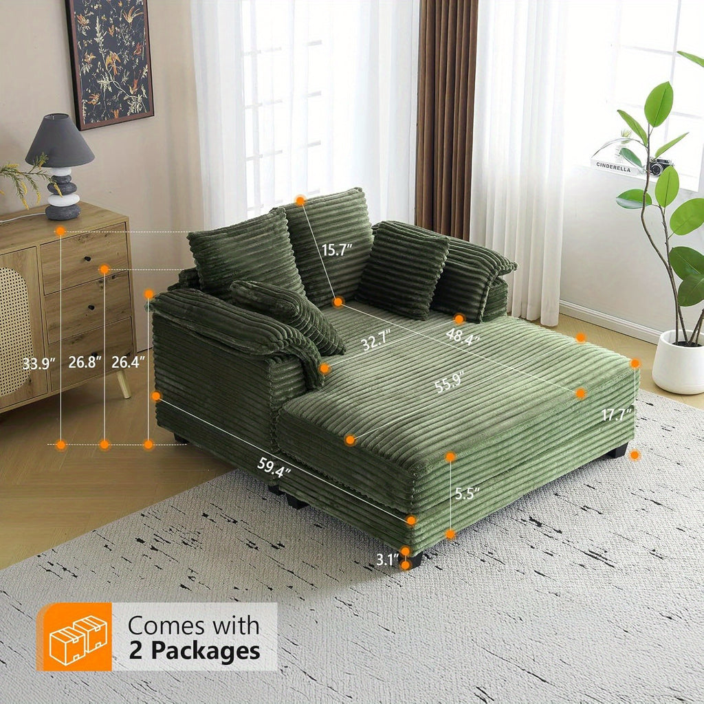 56 oversized corduroy sofa bed recliner sleeper