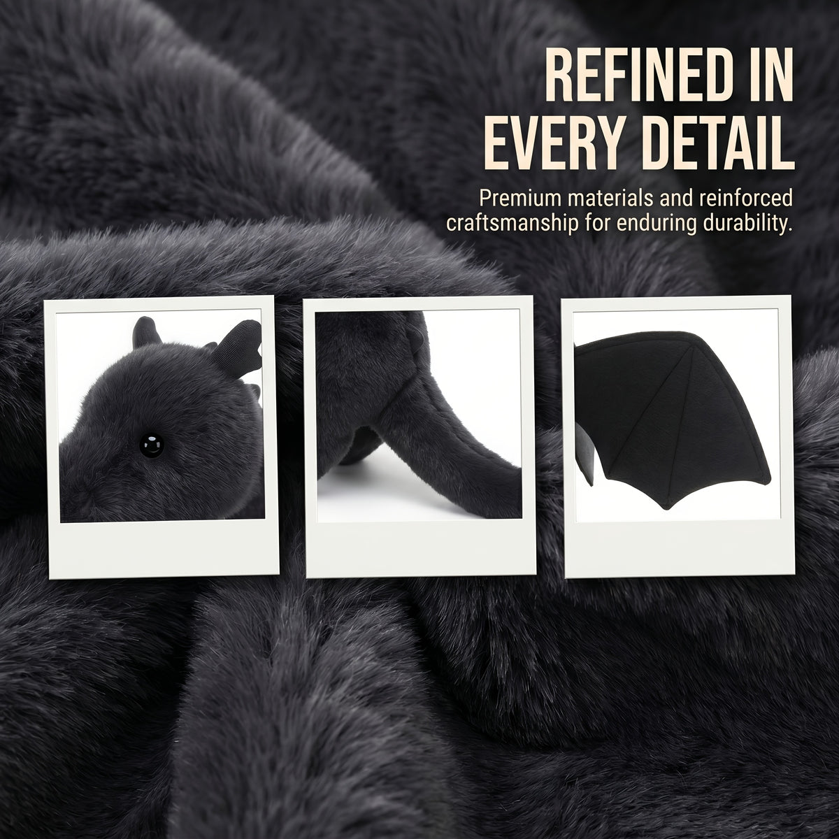 85cm 33 46 inches giant plush filling black dragon plush