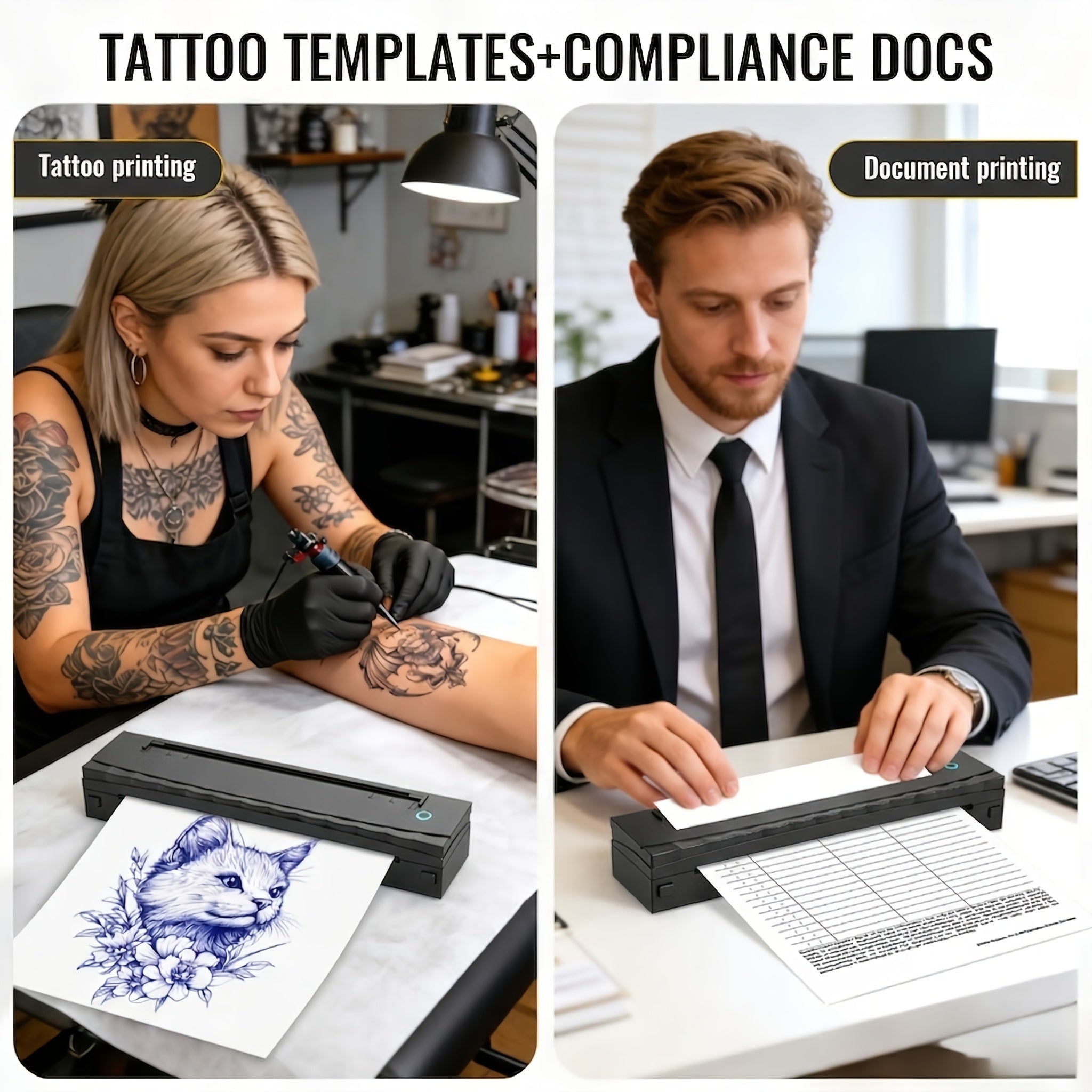 2026 new inkless a4 thermal printer document printer tattoo