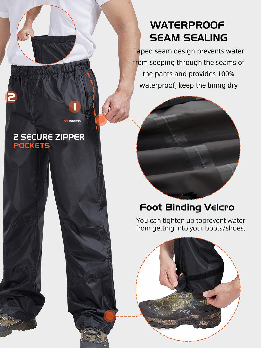 waterproof raincoat set mens windproof jacket pants