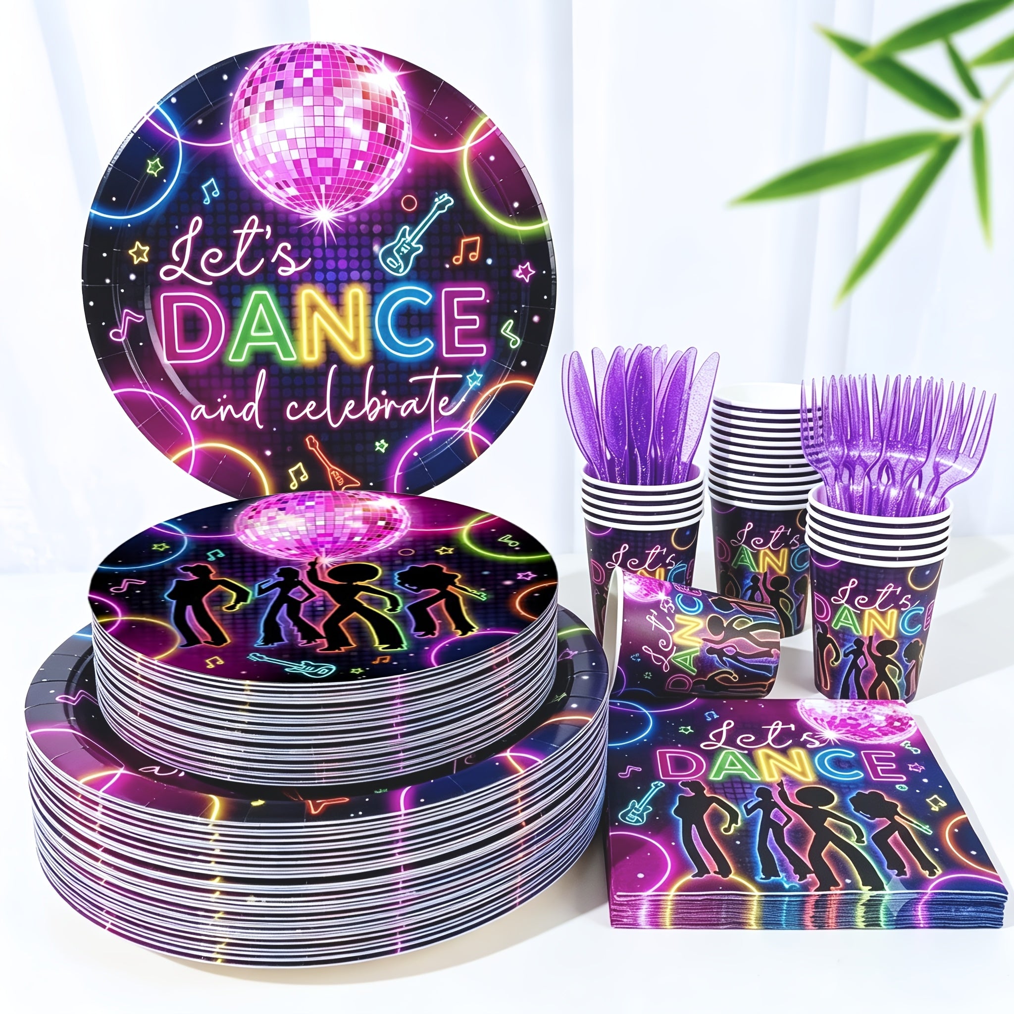 120pcs pcs retro disco party tableware set suitable 20