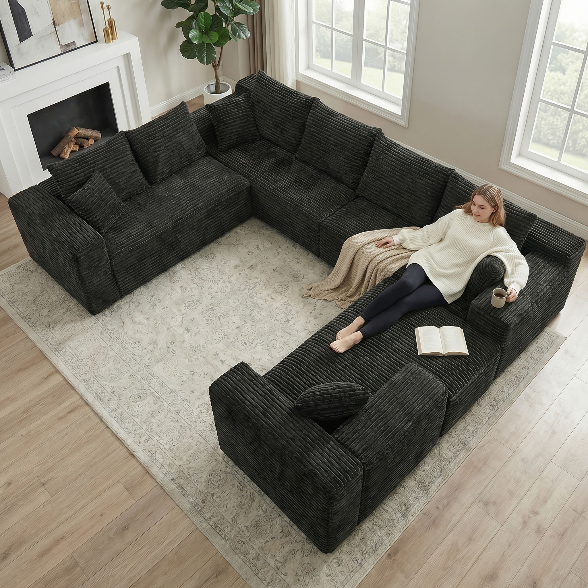 210 inch large u shaped modular sectional sofa suitable