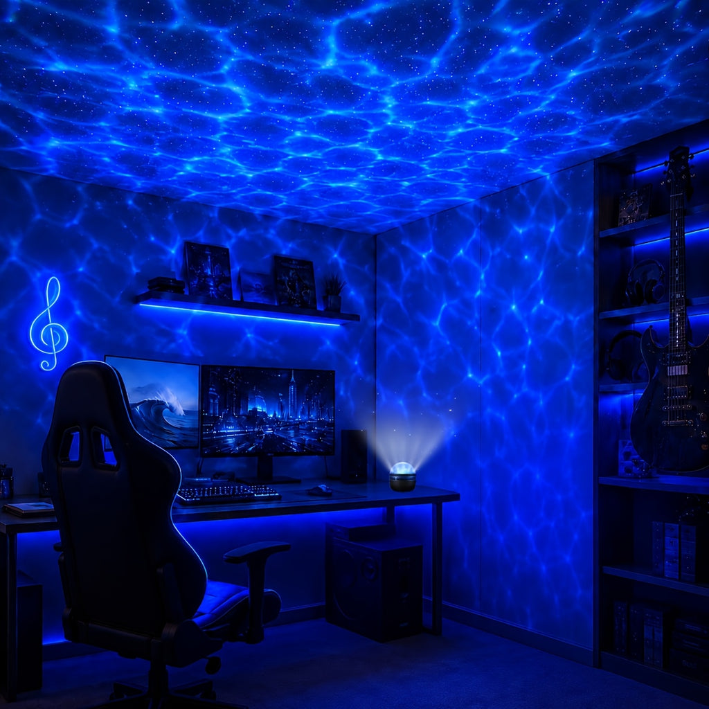 water ripple projection lamp 7 color switching usb powered