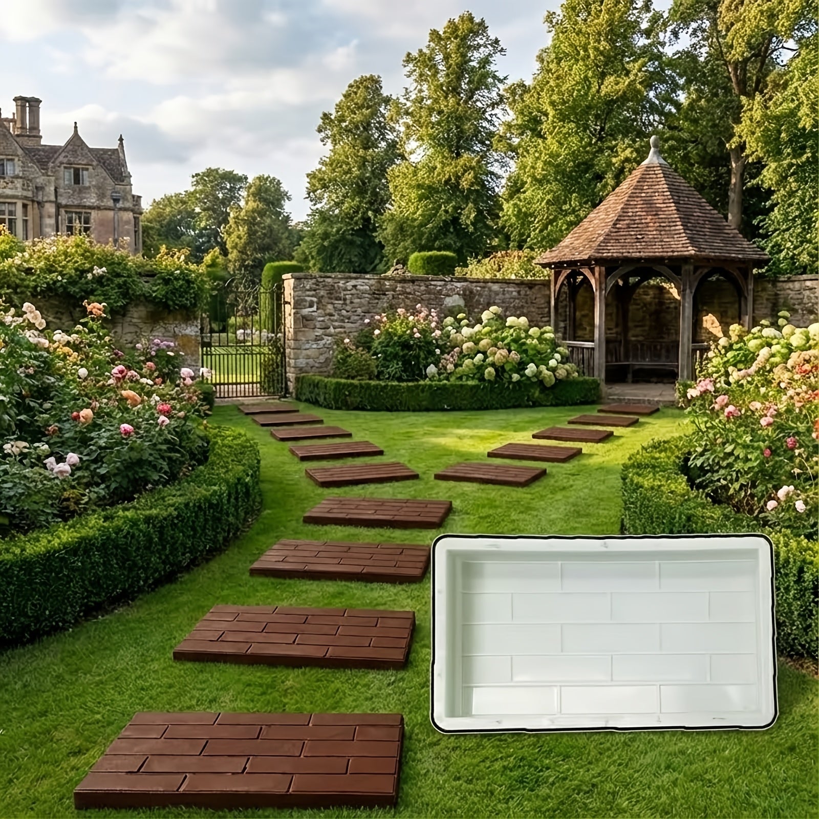 reusable heavy duty plastic concrete paving mold suitable