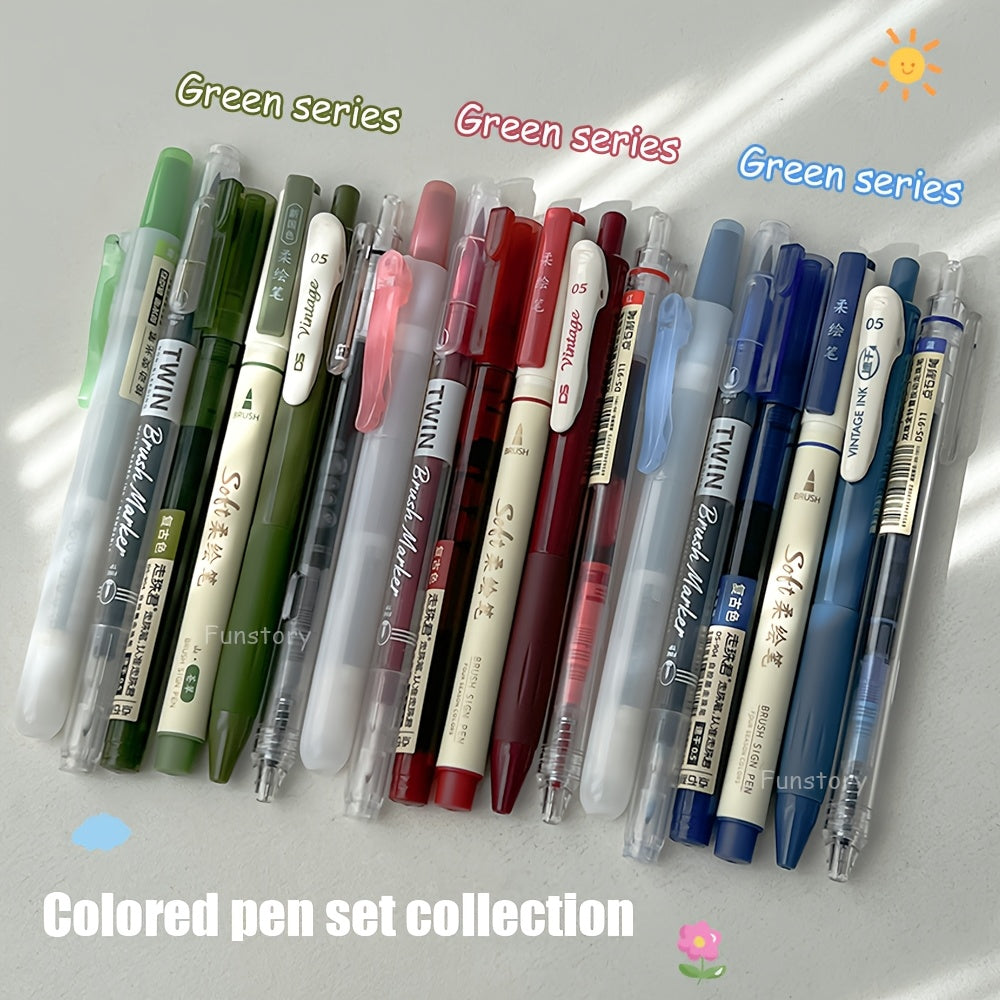 6pcs gel pen colored   calligraphy pens 0 5mm fine