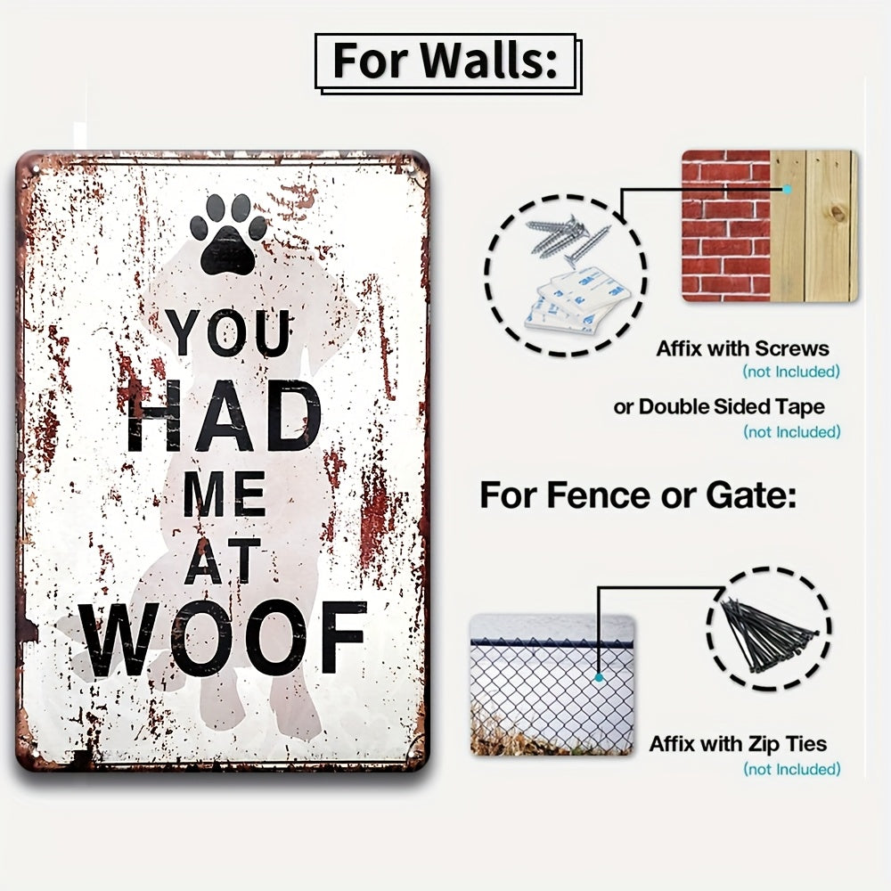 5pcs vintage dog breed metal wall art set retro 8x12 inch