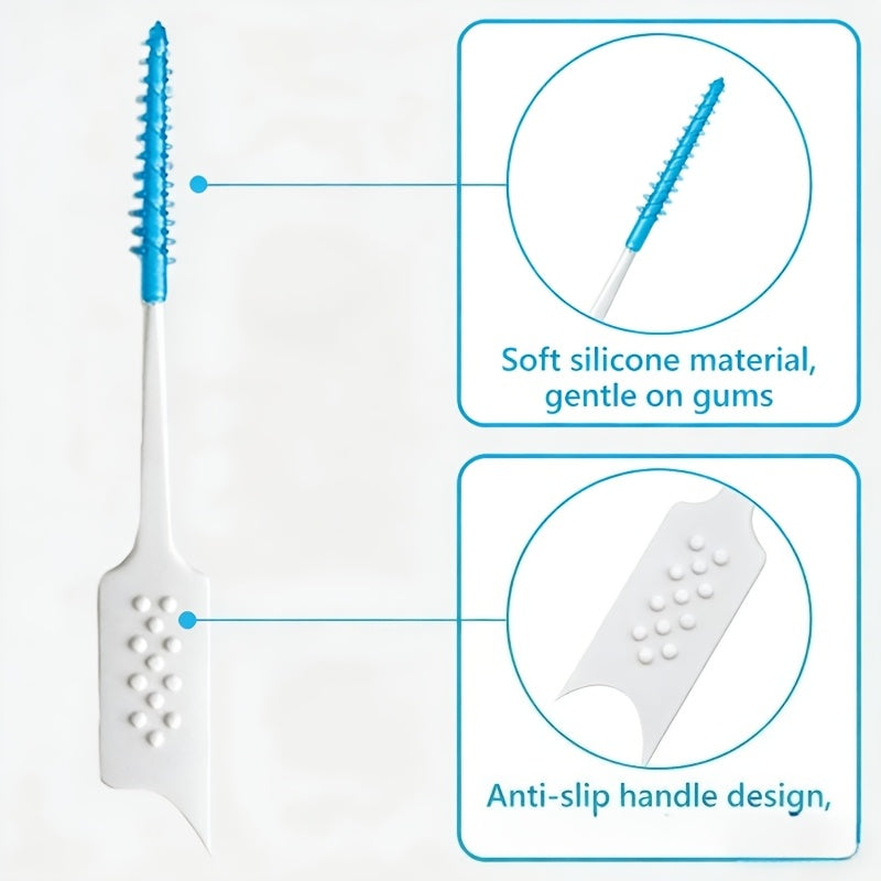 100 packs stylish   mini floss brush mint floss stick