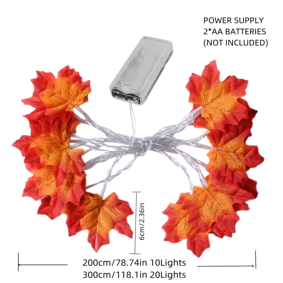 1 pack   led battery powered maple leaf fairy indoor
