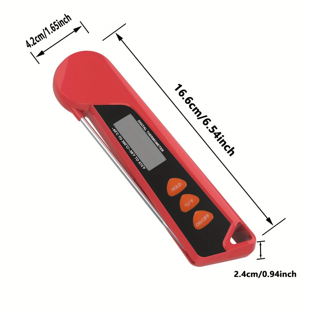 1pc folding barbecue thermometer stainless steel temperature