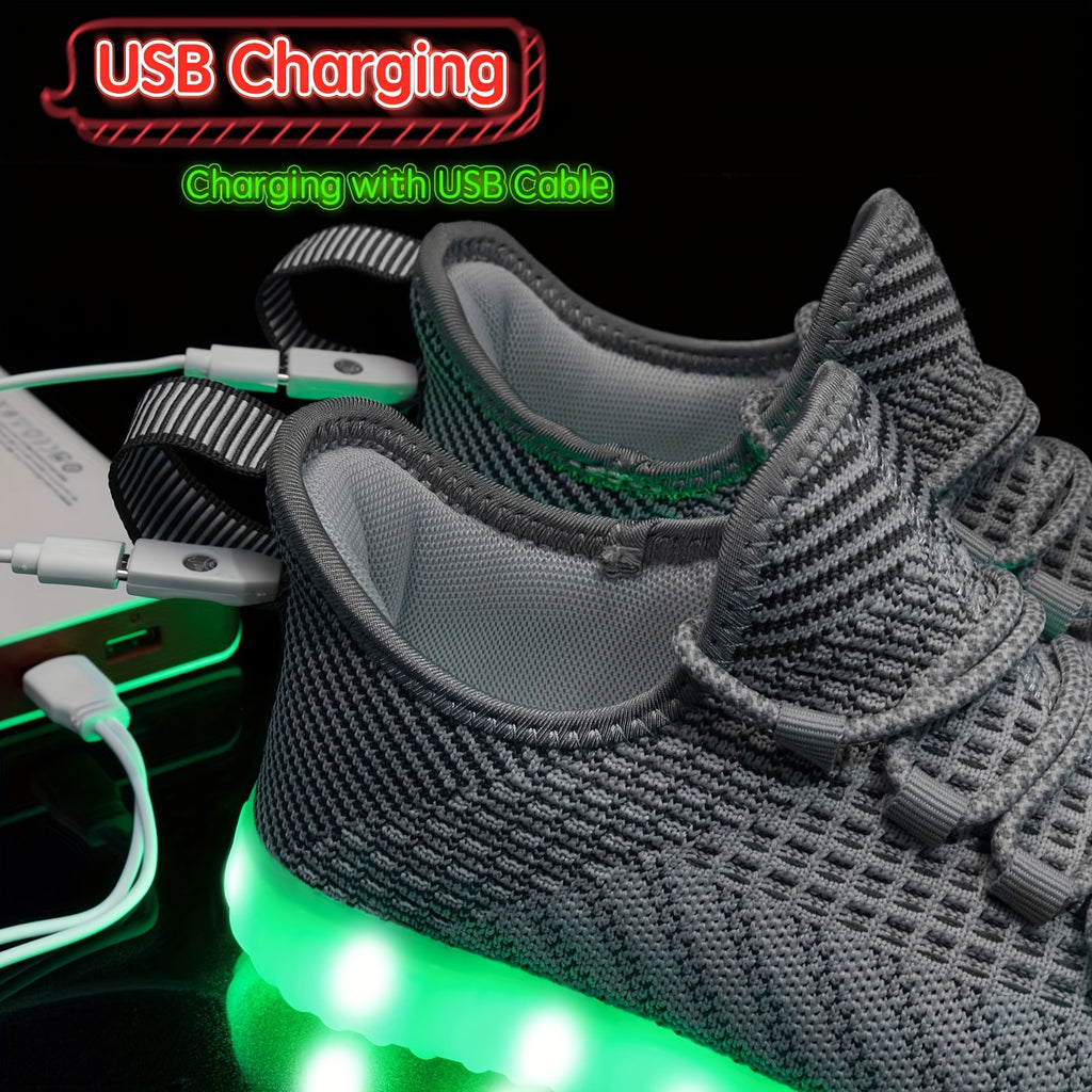 women men light shoes usb charging led shoes   halloween