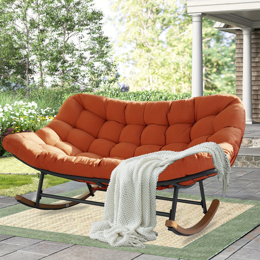 outdoor patio rocking chair oversized papasan rocking chair