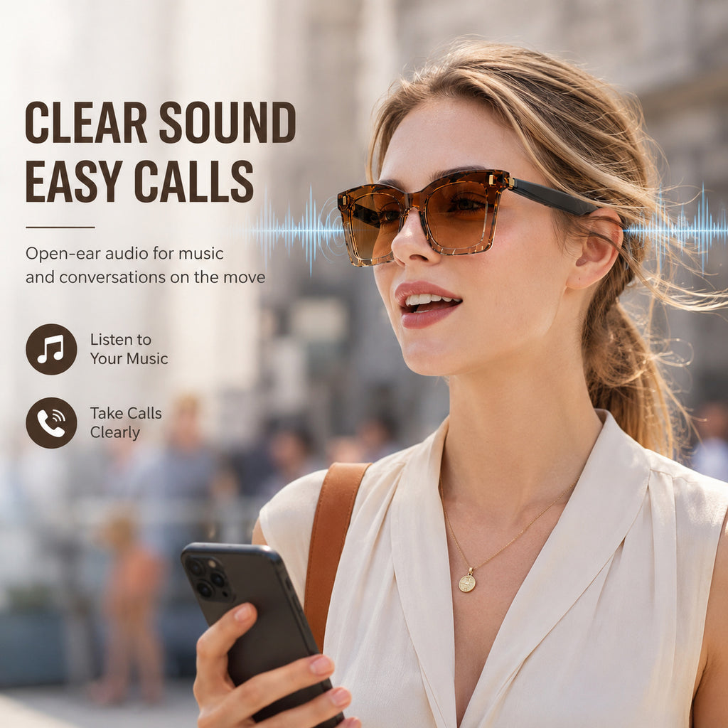 2026 new womens cat eye smart glasses bluetooth 6 0 wireless