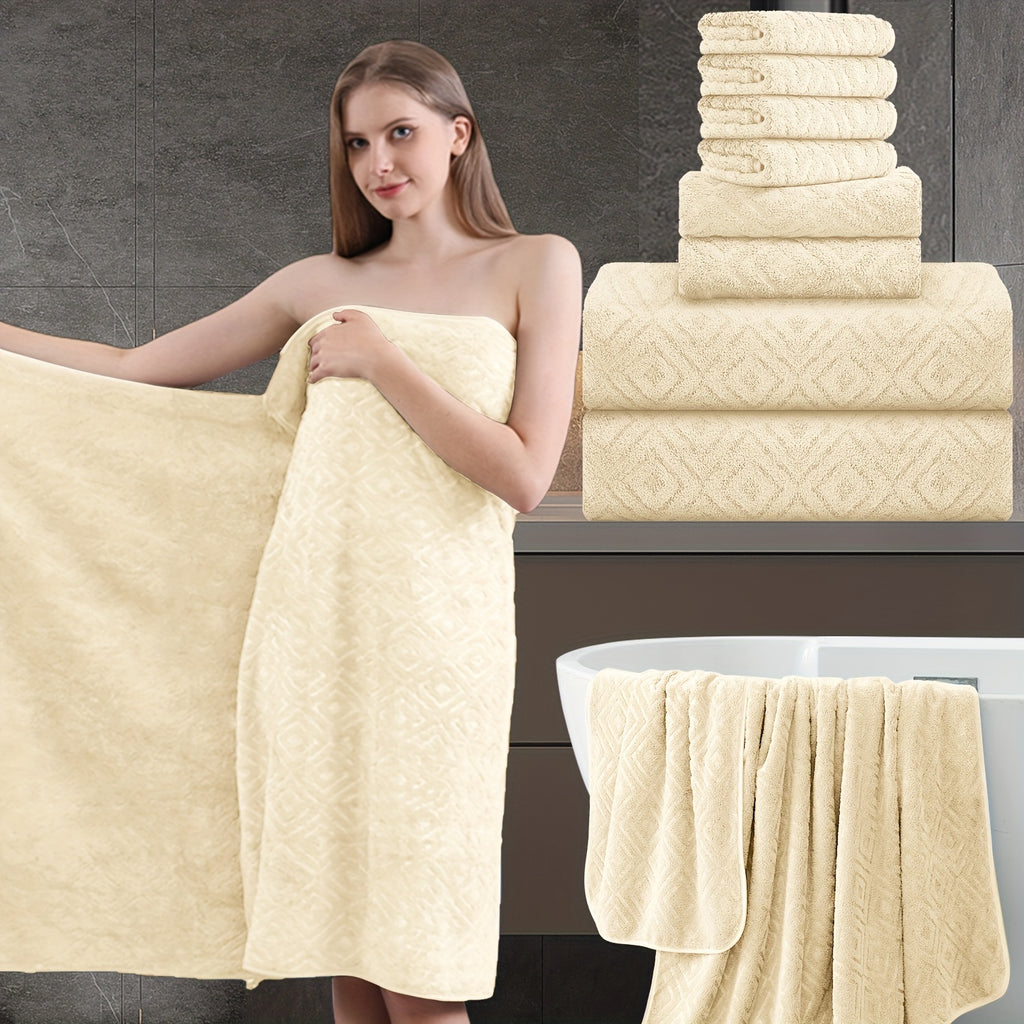 8pcs extra large bath towel ultra soft thick bath towel