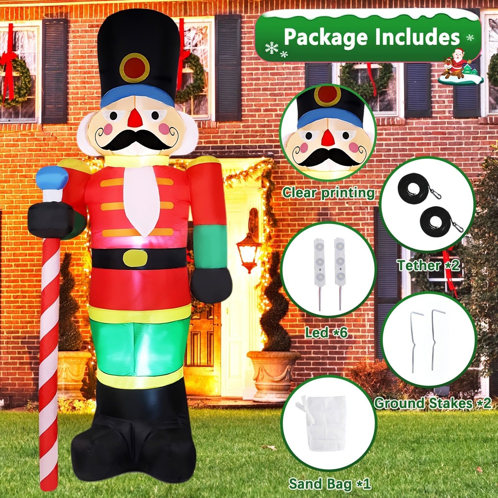 8ft christmas inflatables christmas inflatables nutcracker