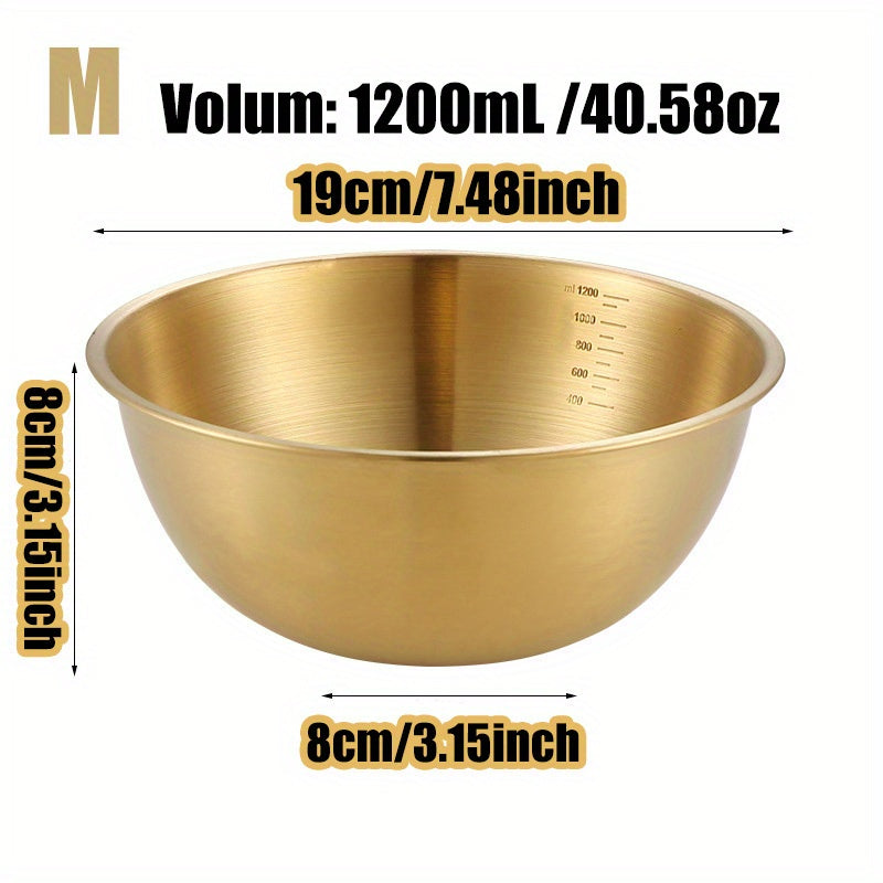 3pcs stainless steel salad bowls set oven safe durable