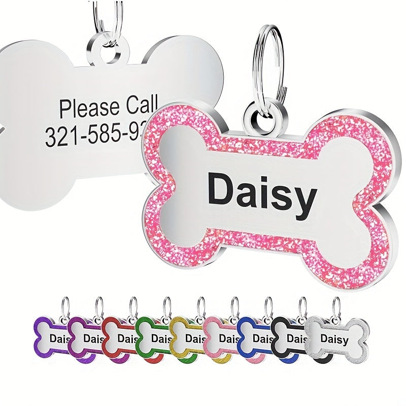 1pc bella personalized dog tag custom stainless steel id