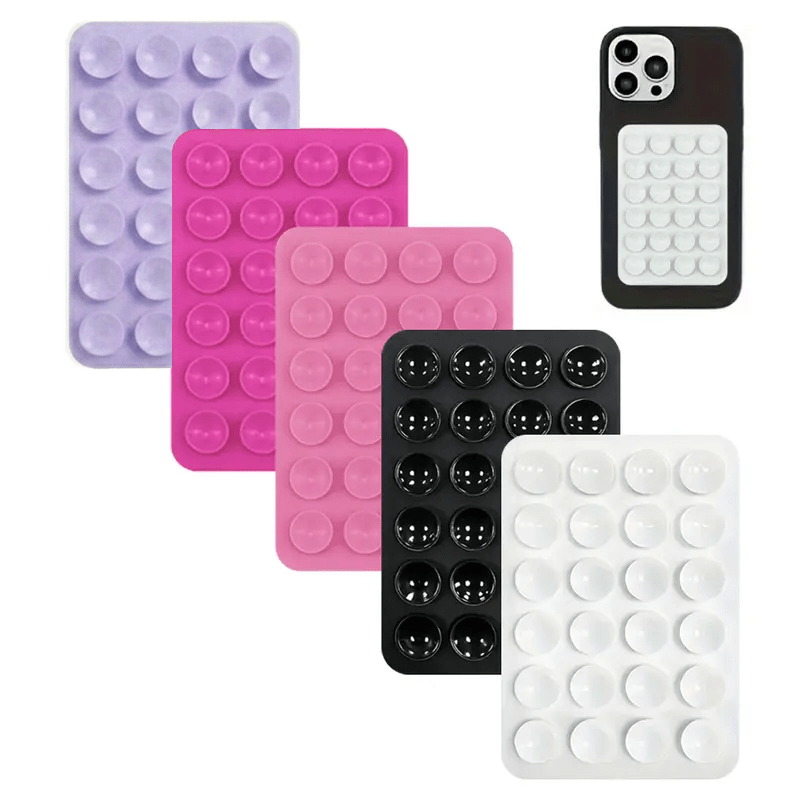 5 pack silicone suction cup phone holders suitable