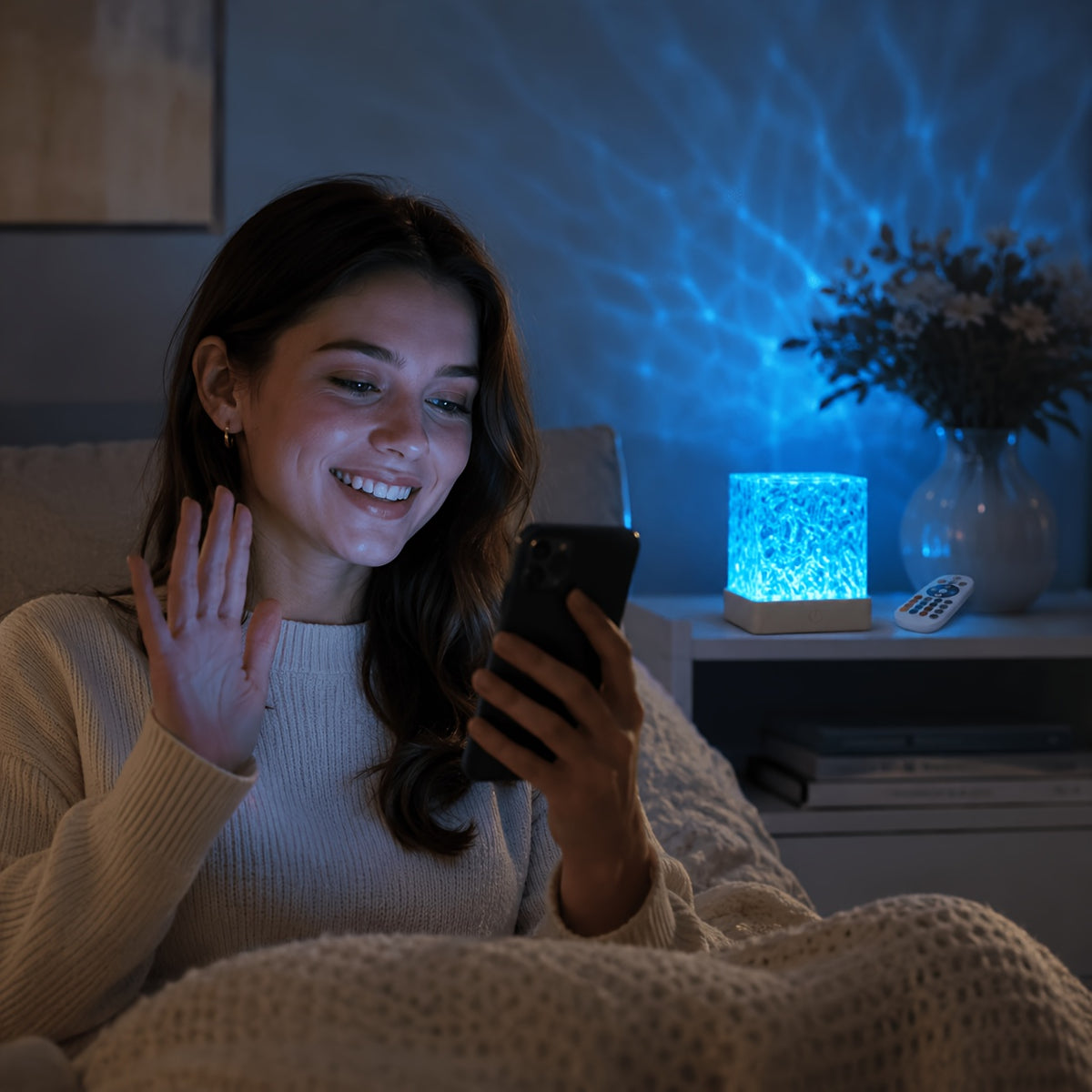a small lamp exudes a sense luxury 16 color water ripple