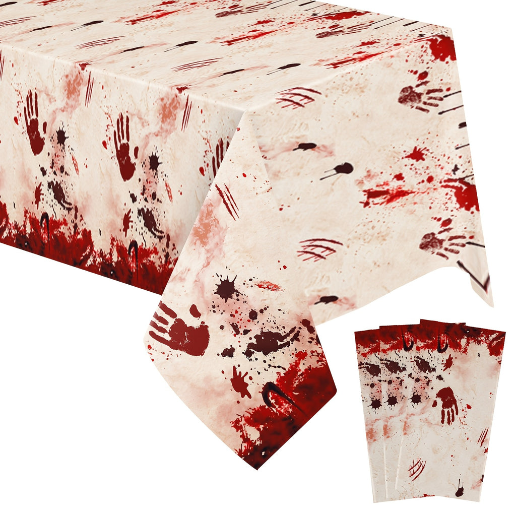 1pc horror blood handprint splatter tablecloth perfect
