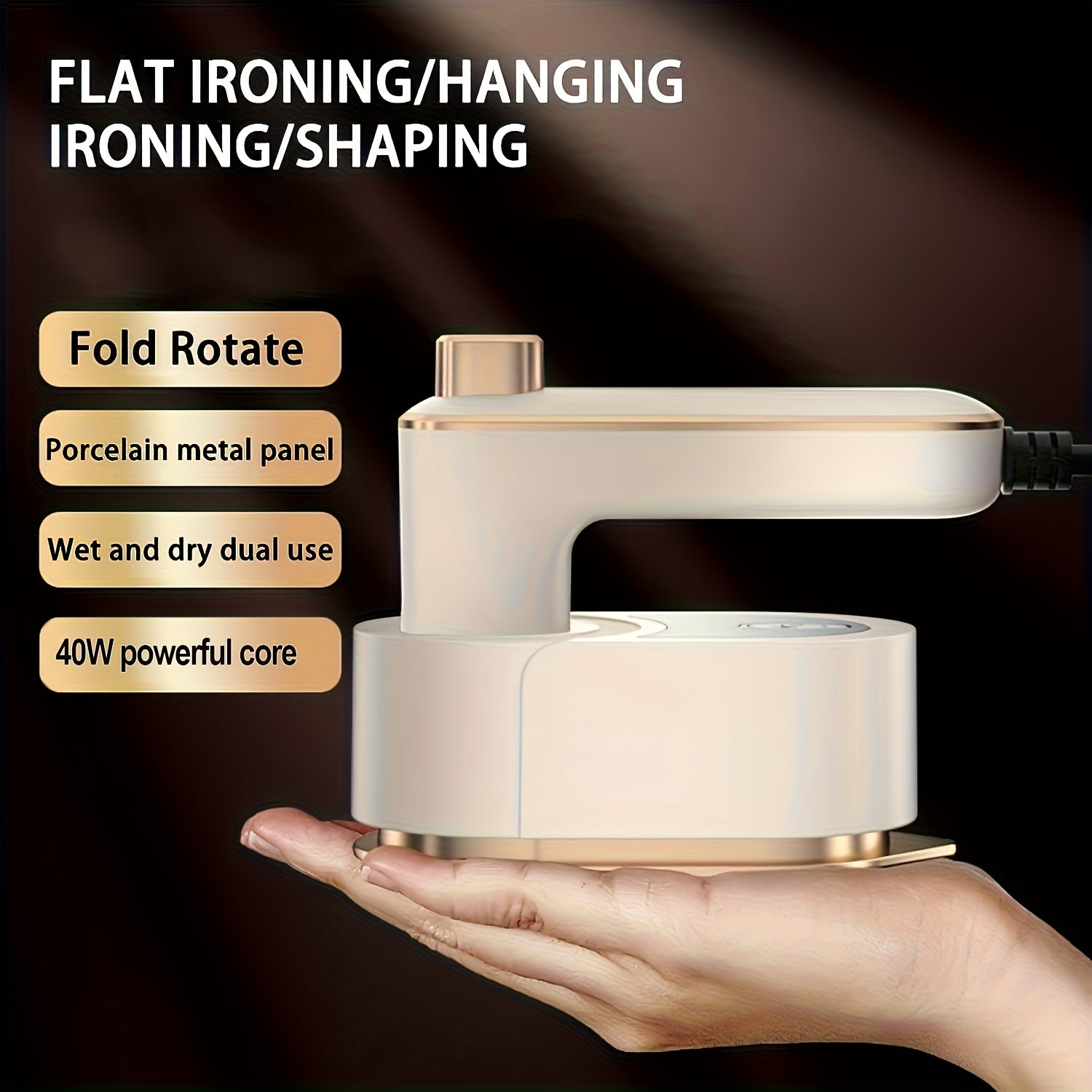 mini portable folding steam iron 180 rotating