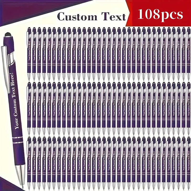 customizable engraved ballpoint pen set 18 mixed colors