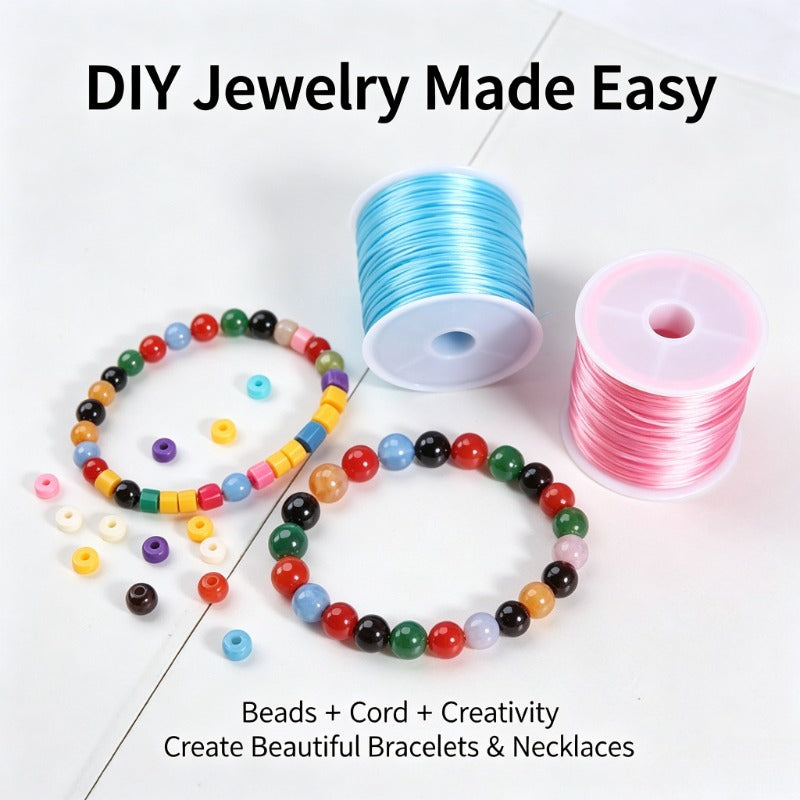 1 roll clear elastic nylon string stretchy beading cord