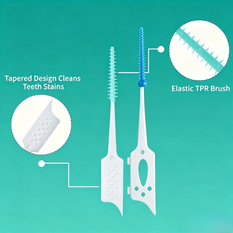 100 packs stylish   mini floss brush mint floss stick