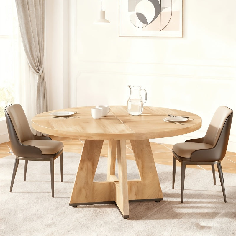 47 inch farmhouse dining table rustic round dinner table 4