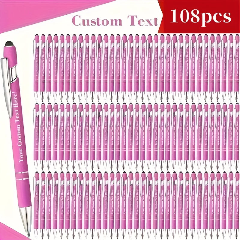 customizable engraved ballpoint pen set 18 mixed colors