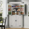71 farmhouse kitchen pantry cabinet doors shelves tall