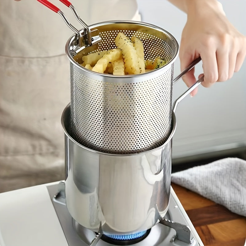1set 3pcs stainless steel   fryer basket deep fryer