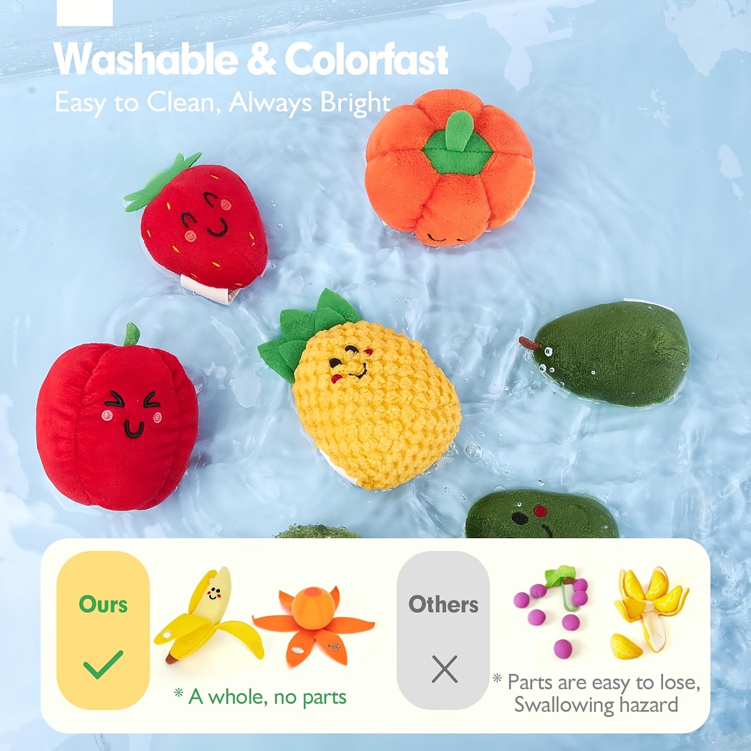 color sorting toys 6 12 months 16pcs fruit