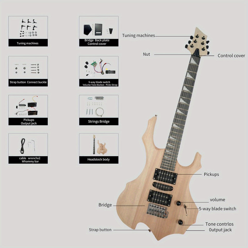diy electric guitar kit 6 strings guitar kit