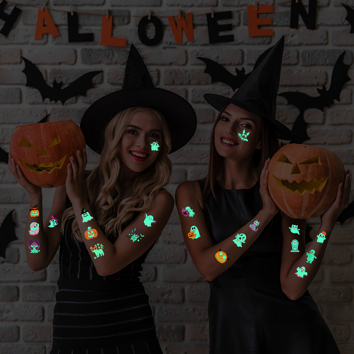 216pcs pre cut halloween tattoos halloween party favors bulk