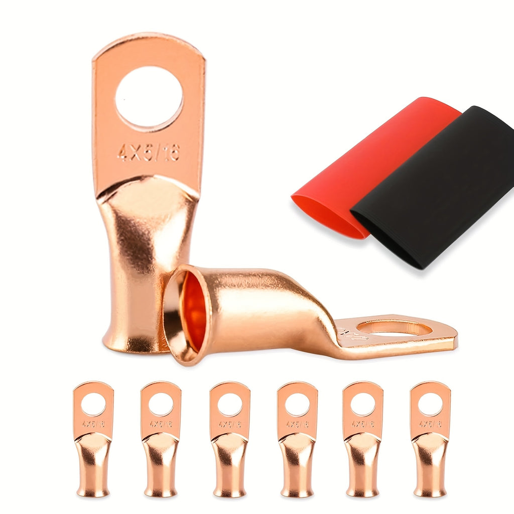 10pcs heavy duty copper battery lugs 3 1 heat shrink tubing