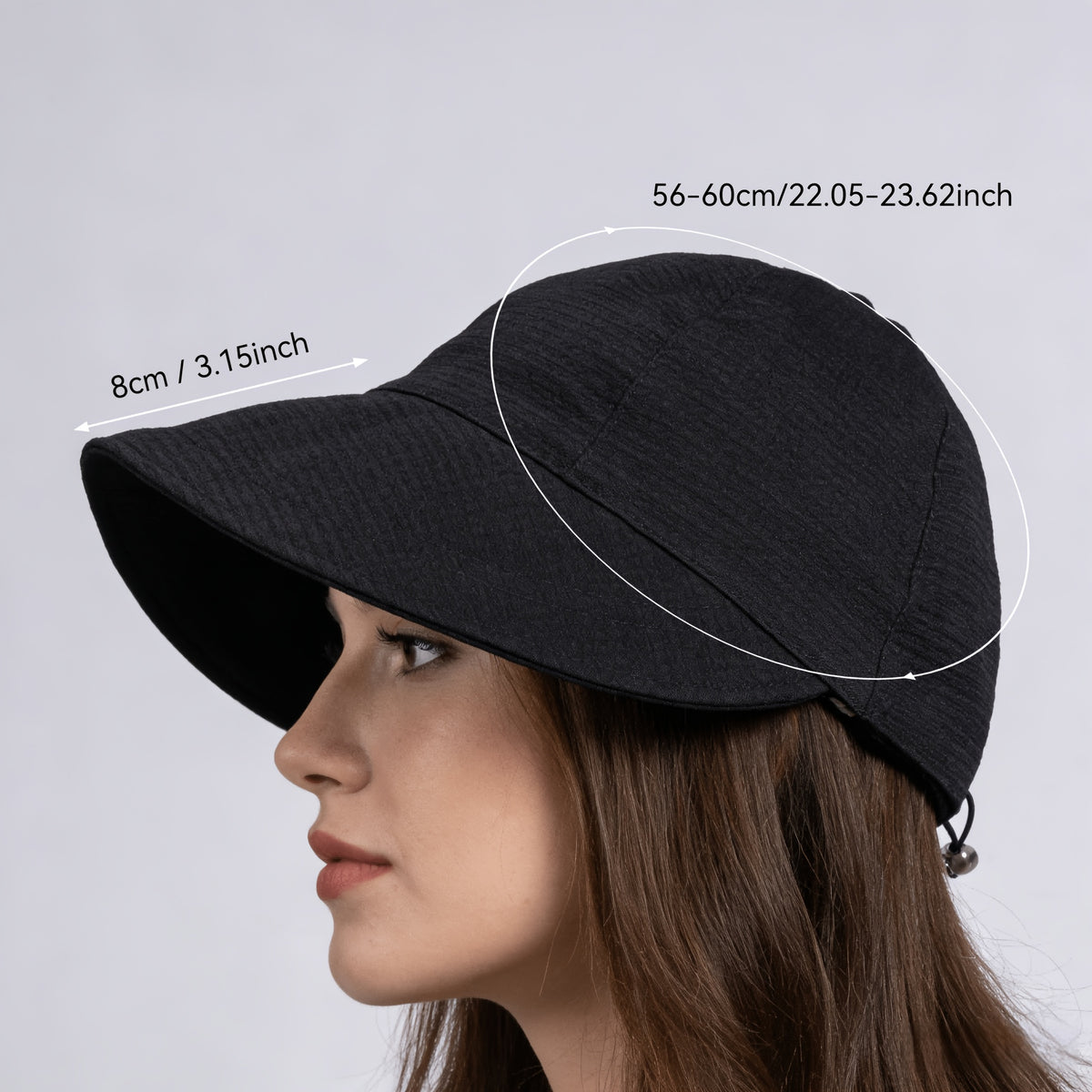 womens waffle bucket hat sun hat adjustable versatile peaked
