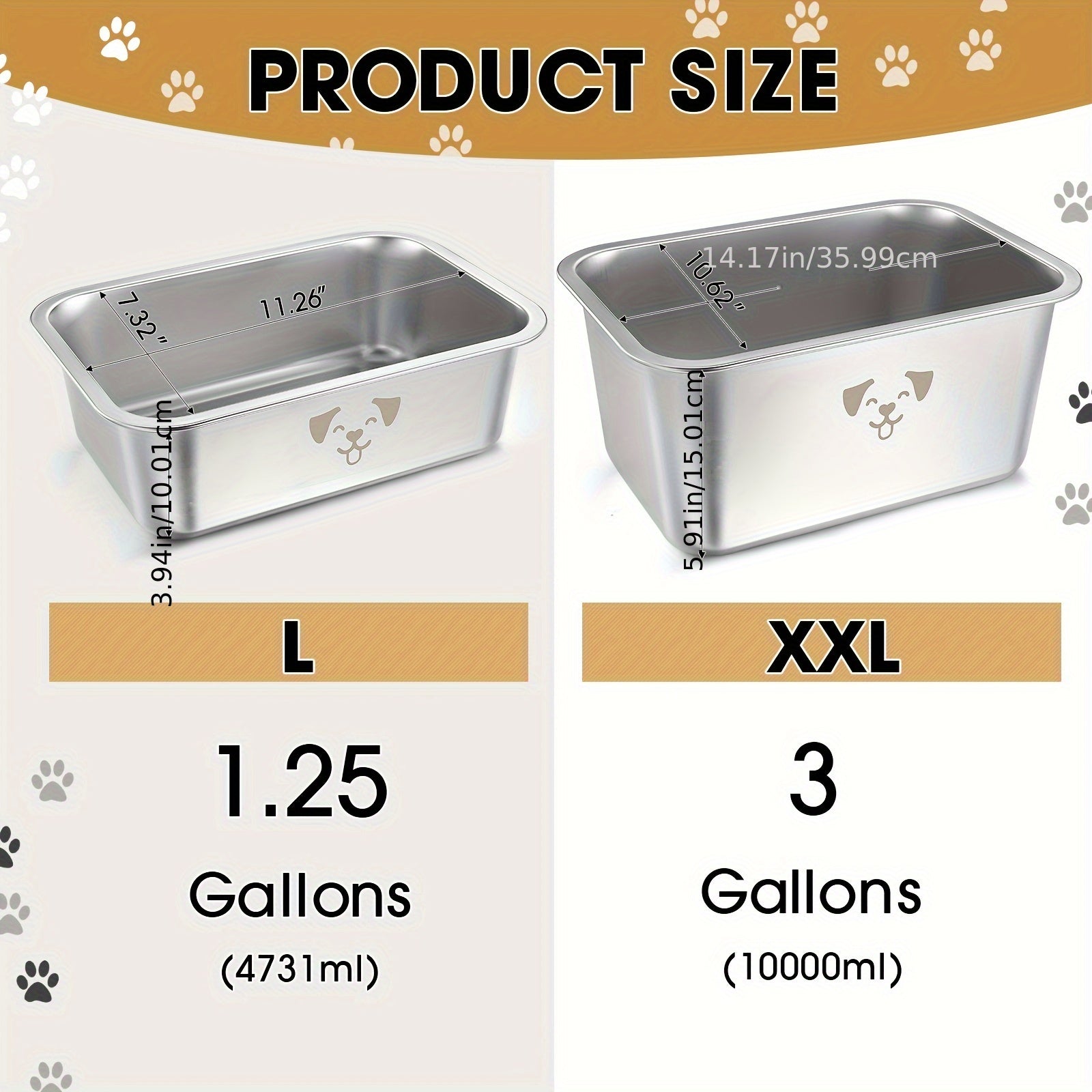2pcs extra large dog water bowl stainless steel bowls pet
