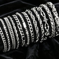 random 6pcs mens 304 304 stainless steel hip hop chunky