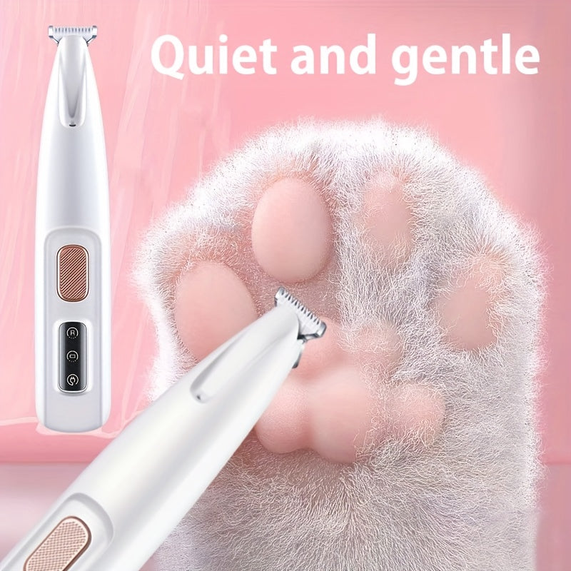 1 pet grooming electric clipper usb rechargeable led light
