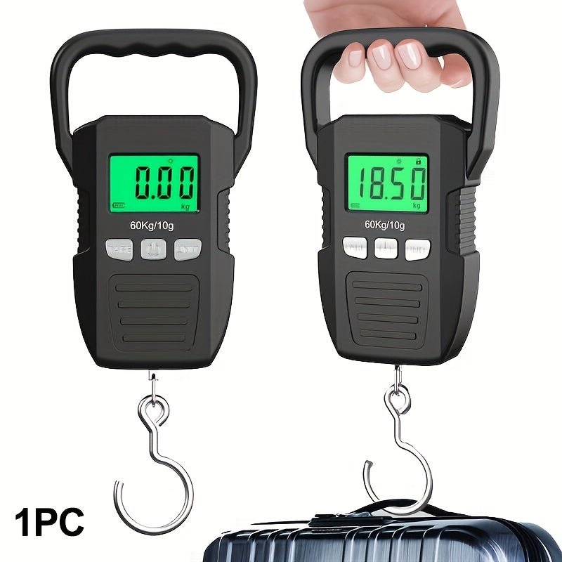 heavy duty digital hanging scale 132lb 60kg backlit lcd