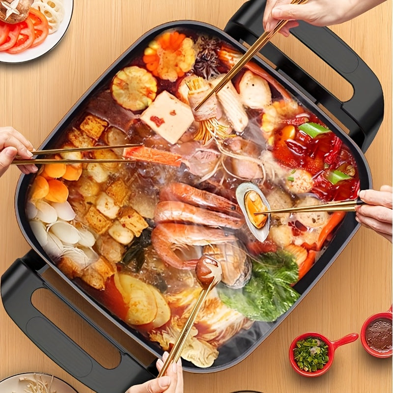 1pc12x12 inch non stick ceramic electric pot glass lid