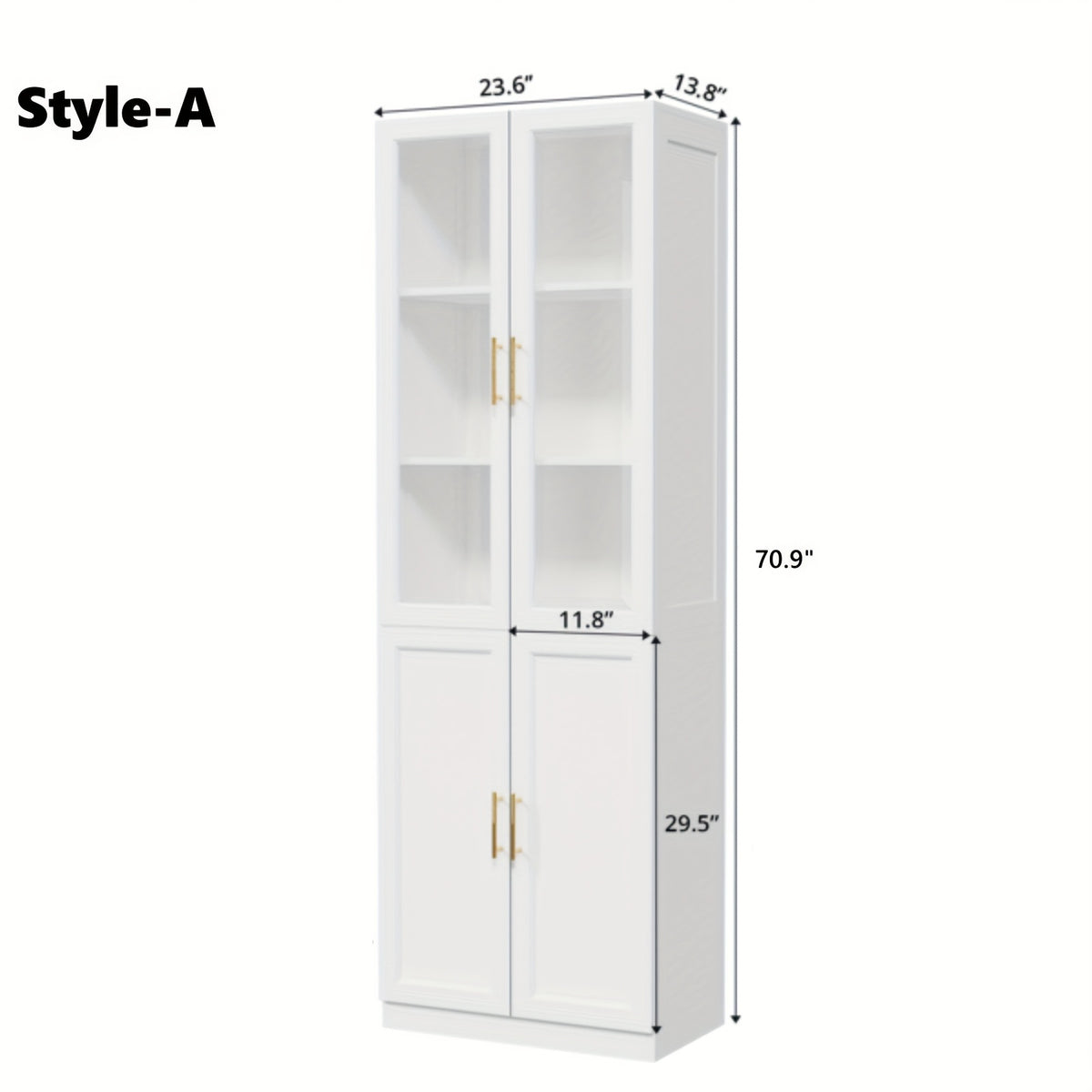 modular bookshelf display cabinet set glass doors drawers 5